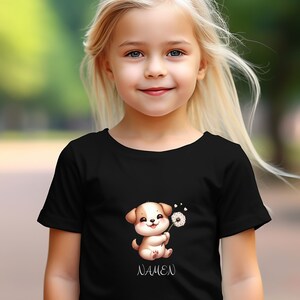 Adorable Dog-Themed T-Shirt for Kids Baby Shower Gift-Personalized Baby Gift Animal Lover T-Shirt for Kids-Soft Cotton Puppy T Shirt