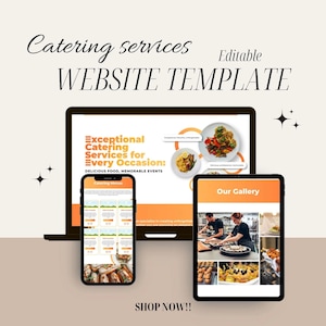 Catering Services Website Template, Modern Digital Design for Your Catering Business, Perfect for Online Presence, Website templates