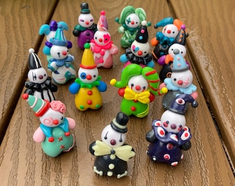 Mini clown handmade figurine