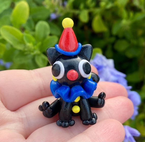 Clown Cat handmade Figurine