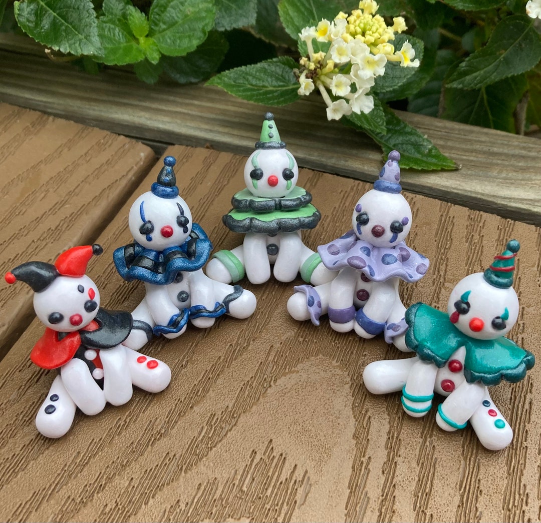 Clown Figurine Handmade Desk Buddy - Etsy