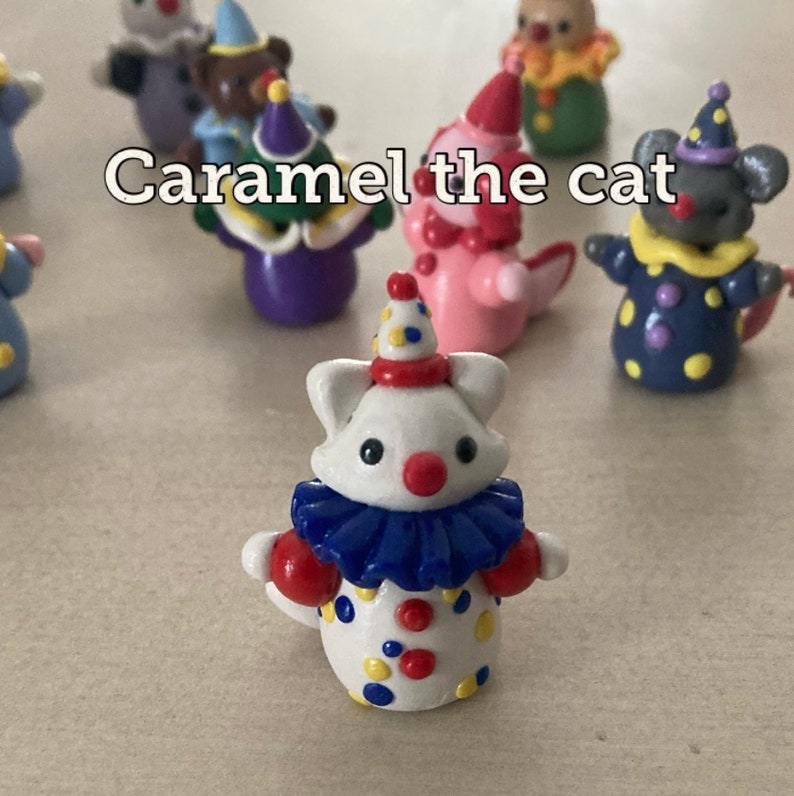 Clown Party Animal figurine handmade desk buddy image 9