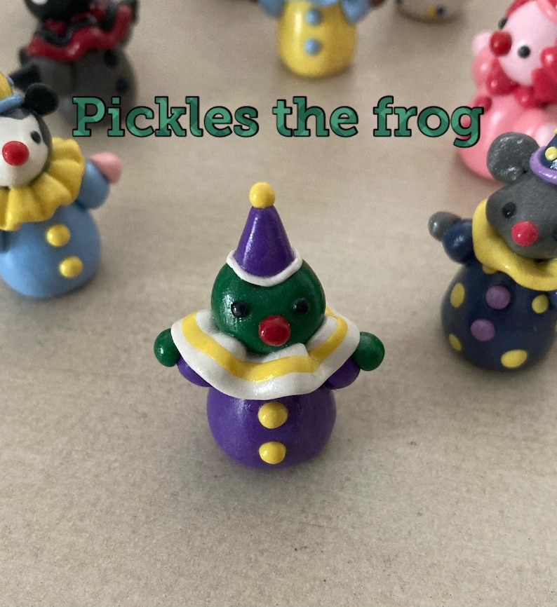 Clown Party Animal figurine handmade desk buddy image 3