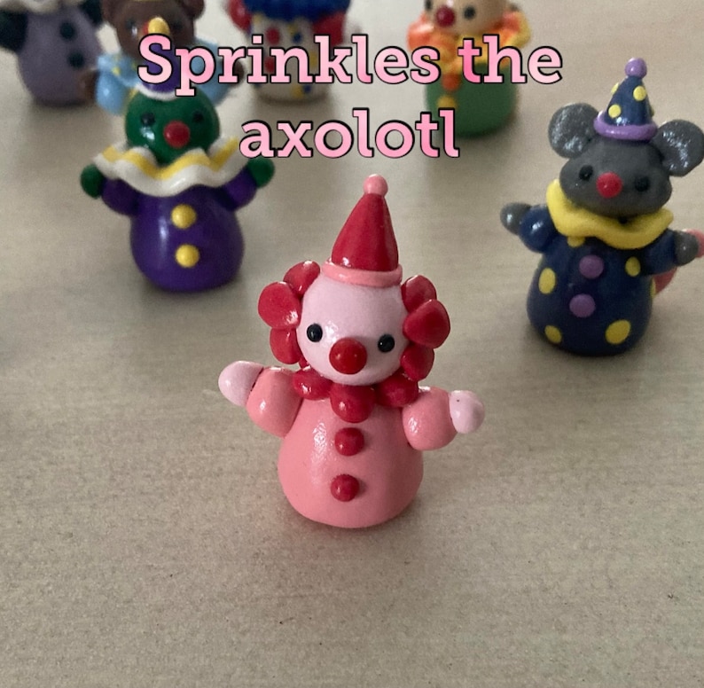 Clown Party Animal figurine handmade desk buddy image 6