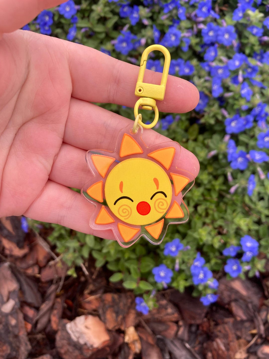 Sun Clown Keychain - Etsy