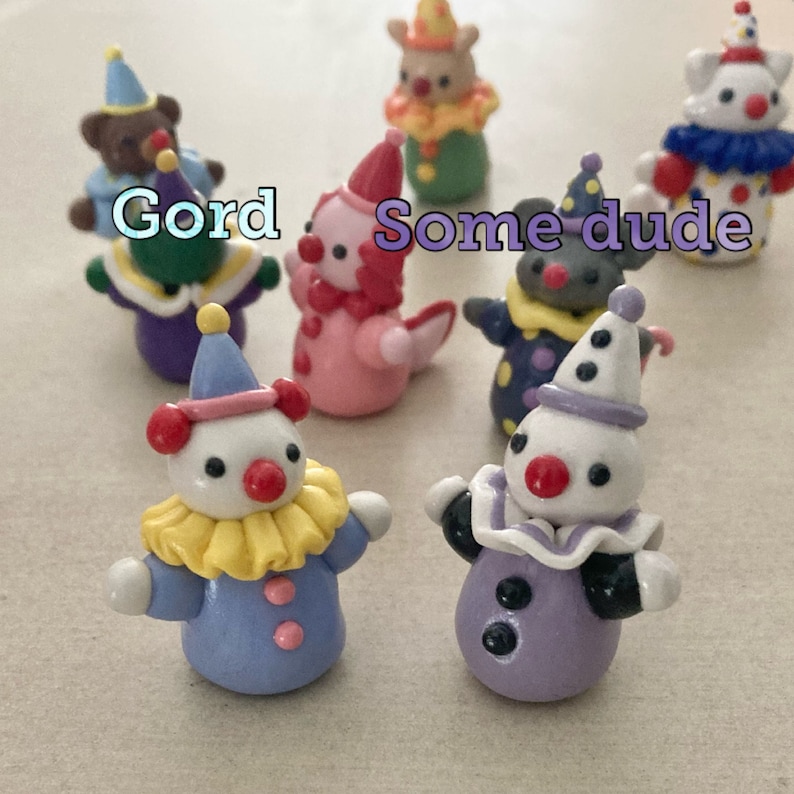 Clown Party Animal figurine handmade desk buddy image 10