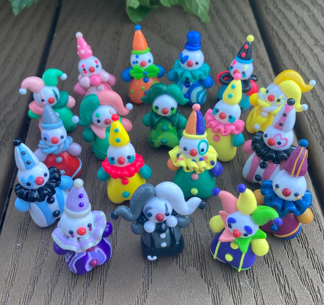 Mini Clown Handmade Figurine - Etsy