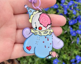 Plush Candy clown keychain