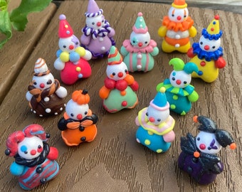 Mini clown handmade figurine