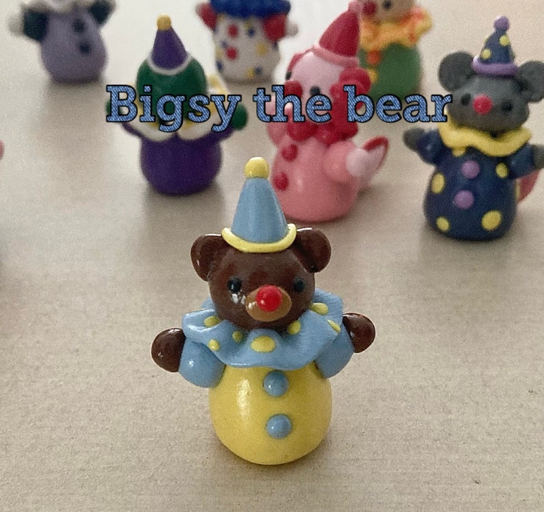 Clown Party Animal figurine handmade desk buddy image 7