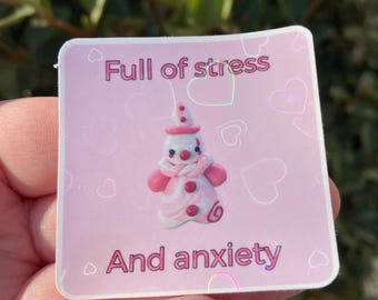Anxiety Clown sticker