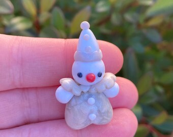 モノクロのピエロの手作り置物 - Etsy 日本