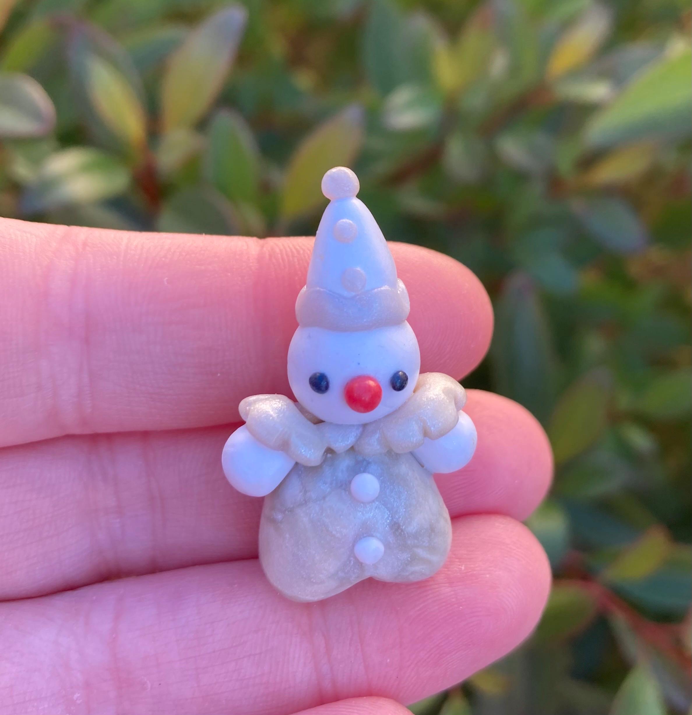 モノクロのピエロの手作り置物 - Etsy 日本