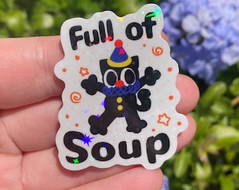 Full Of Soup Clown Cat sticker