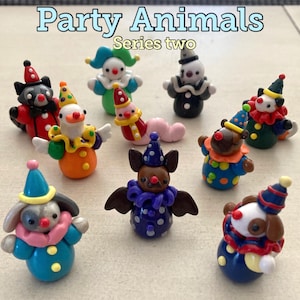 Clown Party Animal figurine handmade desk buddy