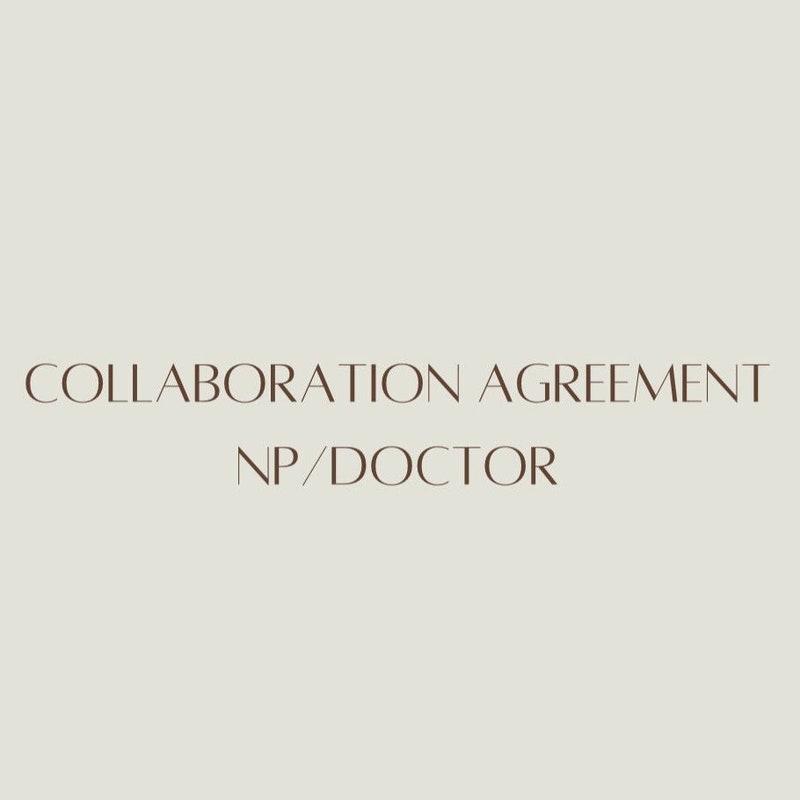 Nurse Practitioner Collaborative Agreement Etsy