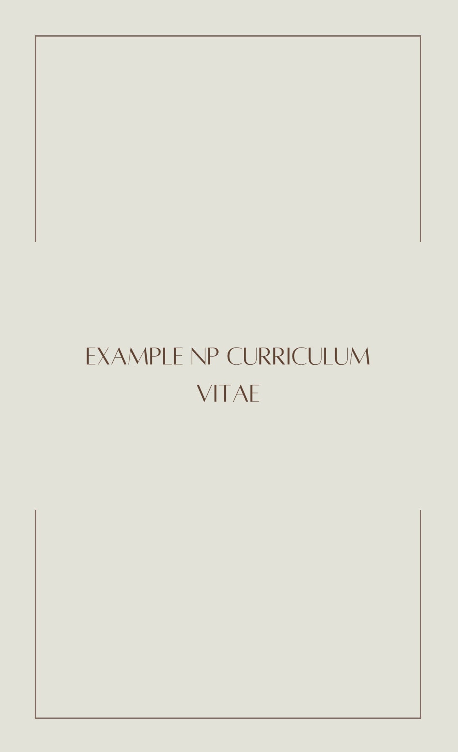Simple NP CV Nurse Practitioner CV Easy Cv for Nurse Practitioners
