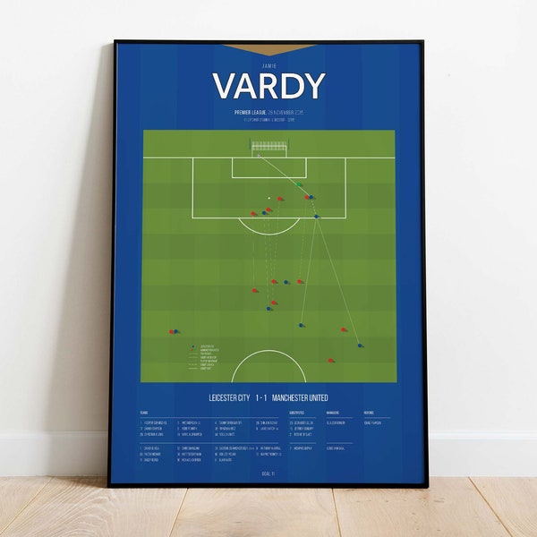 Jamie Vardy's record breaking 11th consecutive goal vs. Manchester United
