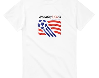 Retro uniseks T-shirt met ronde hals USA 94 World Cup