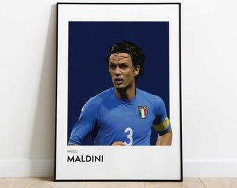 パオロ・マルディーニ直筆サイン入りイタリア代表 2022 ホームサッカー