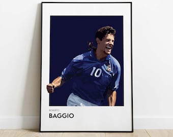 Roberto Baggio italy art print - Etsy 日本