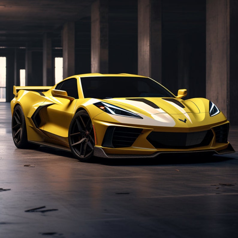 Captivating Speed: Digital Chevrolet Corvette Art for Car Enthusiasts ...