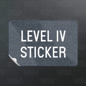 Level IV Aufkleber Nicht Rüstung Duh Meme Lustig Parodie Neuheit Moral Aufkleber, Aufklebersammlung von Lumola Studio