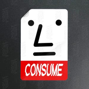 Consume NPC Wojak Non Player Character Consoom Funny Meme Parody Novelty Morale Sticker, Sticker Collection by Lumola Studio