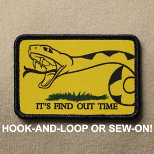 Its Find Out Time FAFO Don&#39;t Tread On Me Snake DTOM Gadsden Funny Parody Hook And Loop Morale Patch PATCHRIOT Collection by Lumola Studio