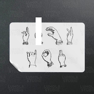 F You in ASL American Sign Language Meme Divertente Parodia Novità Morale Adesivo, Collezione di Adesivi di Lumola Studio