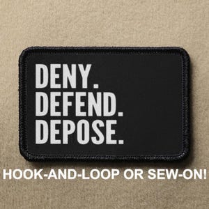 Deny Defend Depose #1 Meme Kapitalismus Revolution Moral Aufnäher - Klettverschluss oder Aufnähen - PATCHRIOT Kollektion