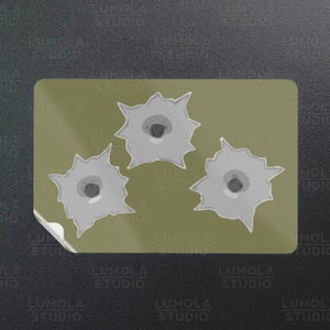 Bullet Holes Meme Lustige Parodie Neuheit Moral Aufkleber, Aufkleber Kollektion von Lumola Studio
