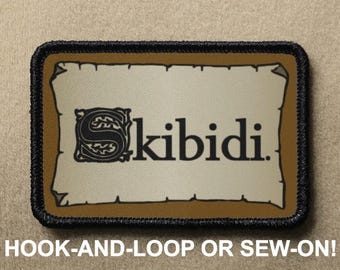 Parche de moral divertido y novedoso con meme de gen alfa de Skibidi Toilet Brain Rot (velcro o para coser) - Colección PATCHRIOT