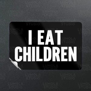 Ich esse Kinder Meme Lustige Parodie Neuheit Moral Aufkleber, Aufklebersammlung von Lumola Studio