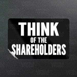 Think Shareholders Stock Market Trade Bull Bear Economy Ape Meme Funny Parody Novelty Morale Sticker, Sticker Collection by Lumola Studio