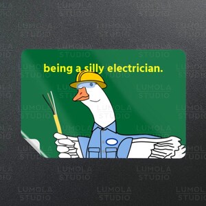 Electrician Electrical - Silly Goose Jobs Series - Meme Funny Tactical Morale Sticker - Sticker Collection by LUMOLA STUDIO