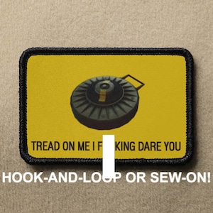 I Fing Dare You Don&#39;t Tread On Me Snake DTOM Gadsden Funny Parody Hook And Loop Morale Patch PATCHRIOT Collection by Lumola Studio