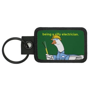 Elektriker Elektrik - Dumme Gans Arbeitsplätze Serie - Meme Lustige taktische Moral Schlüsselanhänger - Schlüsselanhänger Kollektion von LUMOLA STUDIO