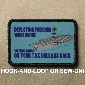 Deploying Freedom Worldwide #2 Meme Funny Novelty Morale Patch - Hook And Loop or Sew On - PATCHRIOT Collection