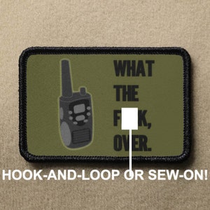 What The F Over WTF Radio Funny Novelty Morale Patch - Hook And Loop or Sew On - PATCHRIOT Collection