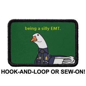EMT Emergency Medical Technician - Silly Goose Jobs Series - Meme Funny Tactical Morale Patch - Hook And Loop or Sew On - LUMOLA STUDIO
