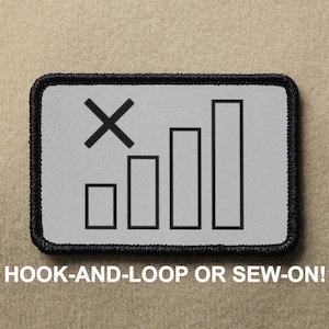 No Cell Signal Reception Bars 5G WiFi Internet Funny Novelty Morale Patch - Hook And Loop or Sew On - PATCHRIOT Collection