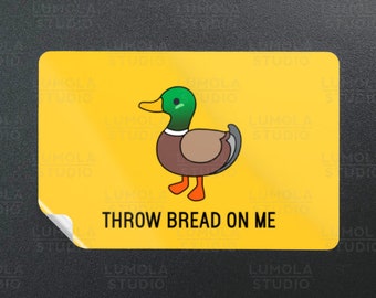 Throw Bread On Me Don't Tread On Me Duck DTOM Gadsden Funny Parody Morale Sticker, Sticker Collection by Lumola Studio