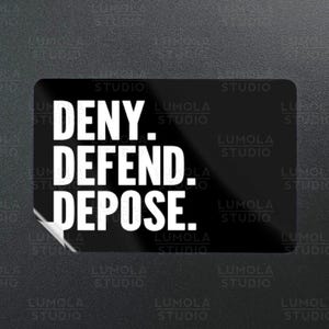 Deny Defend Depose #1 Meme Capitalism Revolution Morale Sticker, Sticker Collection by Lumola Studio