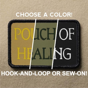 Pouch Of Healing #1 Tabletop Gaming Role Playing Game RPG Meme Funny Novelty Morale Patch - Hook And Loop or Sew On - PATCHRIOT Collection