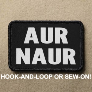 Aur Naur Australian Oh No Meme Funny Novelty Morale Patch - Hook And Loop or Sew On - PATCHRIOT Collection