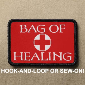 Bag Of Healing #2 Tabletop Gaming Role Playing Game RPG Meme Funny Novelty Morale Patch - Hook And Loop or Sew On - PATCHRIOT Collection