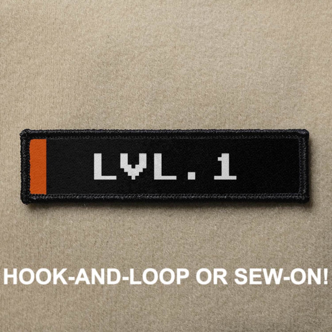 LEVEL 1 One Lvl Exp Retro Video Game Funny Novelty Morale Patch - Hook ...
