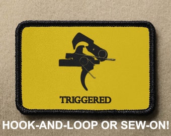 TRIGGERED Don't Tread On Me Snake DTOM Gadsden Funny Parody Hook And Loop Morale Patch PATCHRIOT Collection by Lumola Studio