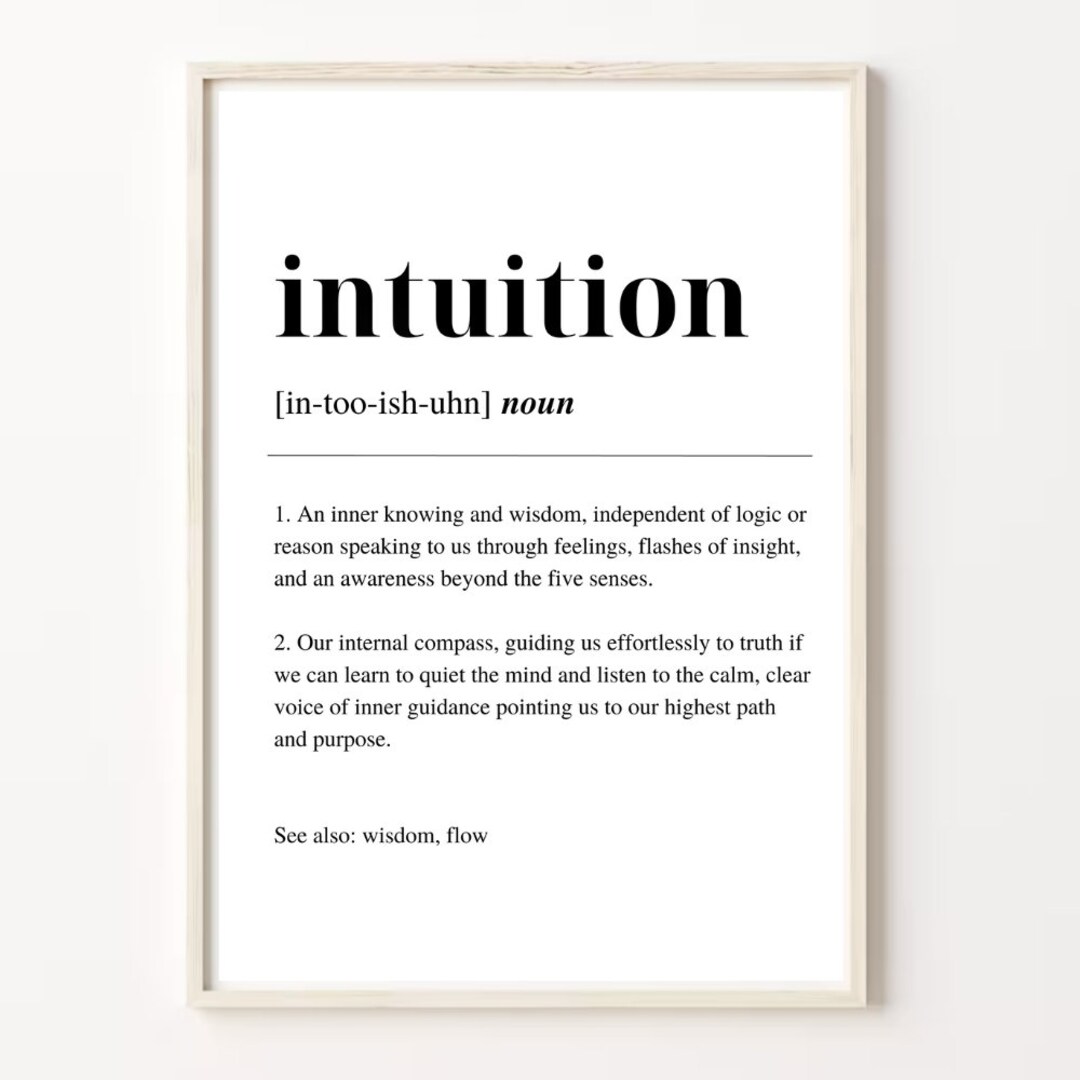 Intuition Definition Print Spiritual Awakening Art - Etsy